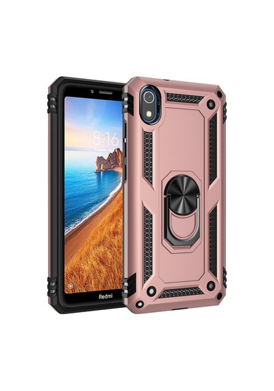 Xiaomi Redmi 7A Kılıf Sofya Yüzüklü Standlı Korumalı Kılıf