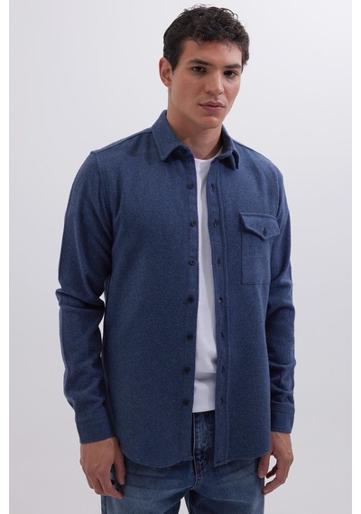 Tudors Erkek Slim Fit Tek Cep Kapaklı Düz Oduncu Spor İndigo Gömlek-41545 İndigo Tudors Erkek Slim Fit Tek Cep Kapaklı Düz Oduncu Spor İndigo Gömlek-41545 İndigo