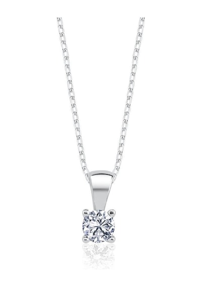 Mia vento 0.40 Karat Effective Diamond Işıltılı Dokunuş Tektaş Gümüş Kolye