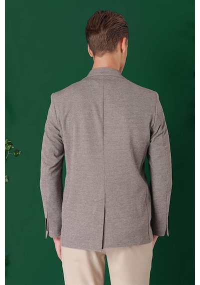 Efor Comfort Fit Kırçıllı Dokuma Pamuklu Casual Vizon Ceket C 665 Vizon