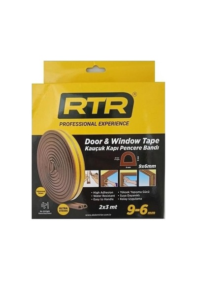 Rtrmax Rnp12 Kauçuk Kapı Pencere Bandı Kahve 2X3 Mt