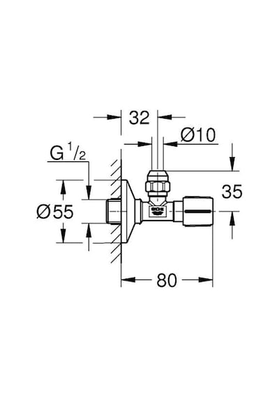 Grohe 1/2″ - 22037A00 Ara Musluk Gri