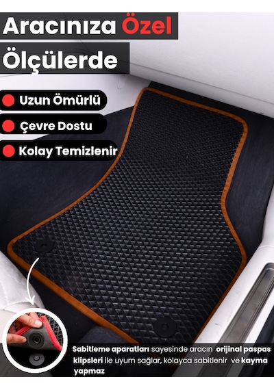 Ford Connect 2013-2023 Uyumlu Eva Paspas Tam Set Araca Özel,su Geçirmez,kolay Montaj 404