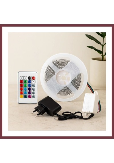 Storeşahin 4.5 M Rgb Led Şerit 54 Led/m Kumandalı Adaptörlü Shn0720