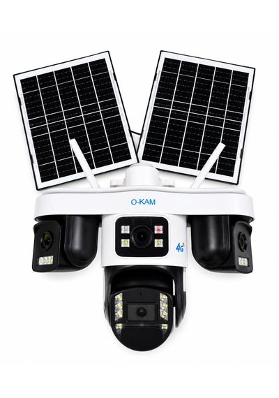 Okam 335 Premıum 4g Solar Güvenlik Kamerası Sım Kartlı 7/24 Kayıt Akıllı Takip Renkli Gece Görüşü