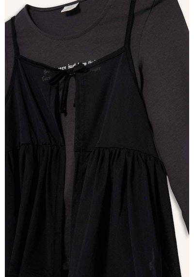 Defacto Kız Çocuk Loose Fit Bisiklet Yaka Baskılı Uzun Kollu Tişört G1083a825auar58 Antrasit Defacto Kız Çocuk Loose Fit Bisiklet Yaka Baskılı Uzun Kollu Tişört G1083a825auar58 Antrasit
