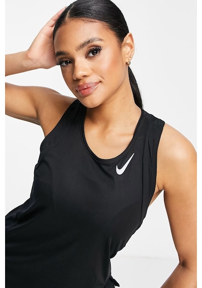Nike Dri Fit Race Running Singlet Tank Top Kadın Antrenman Atleti Siyah Siyah