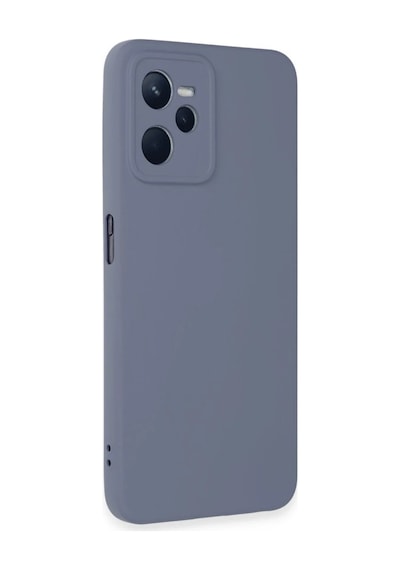 Bezos Realme C35 Kılıf Nano İçi Kadife Silikon - Gri Nhr