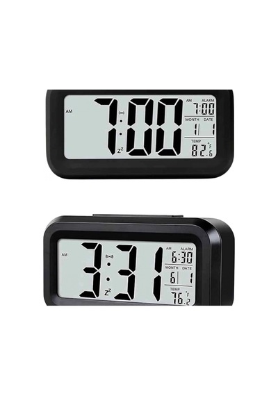 Gece Dijital Masa Saati Dijital Alarmlı Led Ekran Pilli Çalar Saat Renkli 47402257