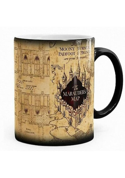 Harry Potter Çapulcu Haritası Sihirli Kupa Bardak Parlak Siyah
