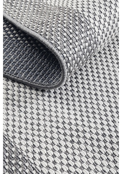 Gri Kenarlı Modern Tasarım Makine Halısı 1148 Krem-gri