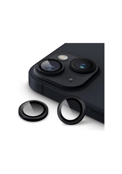 Apple Uyumlu iPhone 14 Plus Raze Metal Kamera Lens Koruyucu Siyah