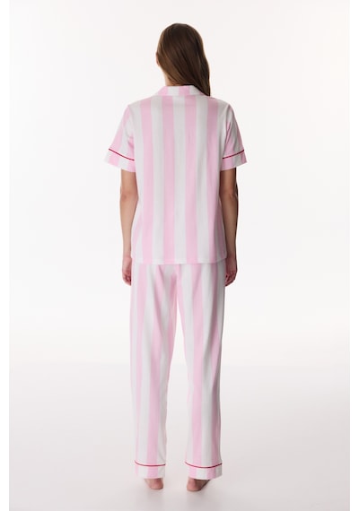 Penti Pembe Happy Mood Pamuklu Gömlek Pantolon Pijama Takımı