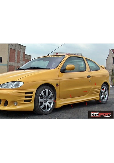 Renault Megane 1 Coupe Geniş Marşpiyel Sağ Sol Takım Fiberglass Boyasız