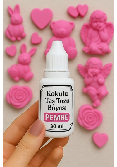Pembe Renk - Kokulu Taş Tozu Boyası - 30 Ml