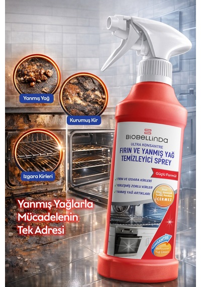 Fırın Ve Yanmış Yağ Temizleyici Tüm Zorlu Kirleri Anında Yok Eder Sprey 500 Ml 2'li Set