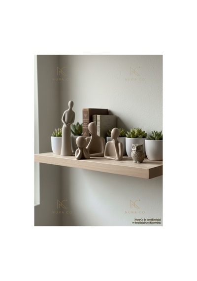 Düşünen Adam 3'lü Soyut Figür Biblo Set Minimalist Dekoratif Heykel Masa Üstü Salon Ev Ofis Obje 05