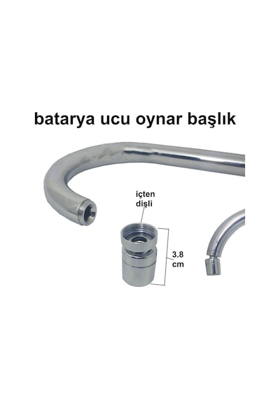 Kalite Krom Prinç Oynar Başlıklı Perlatör Filitreli Musluk Ucu 360 Derece Döner Perlatör İçten Dişli