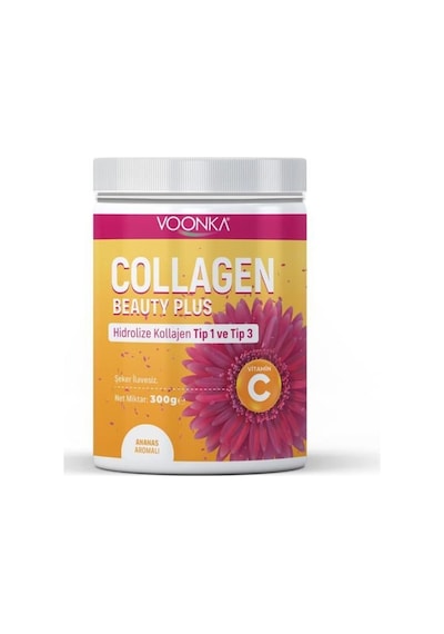 Voonka Collagen Beauty Plus Ananas Aromalı Takviye Edici Gıda 300 Gr