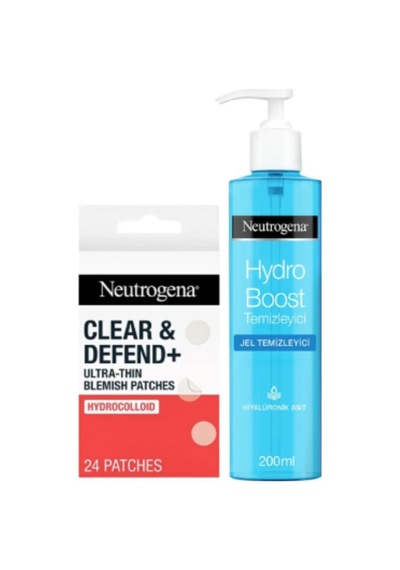 Clear & Defend Ultra Thin Blemish Patch Akne Ve Sivilce Bandı 24'lü+hydro Boost Yüz Yıkama Jeli