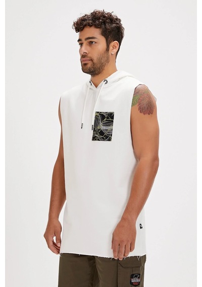 Bad Bear Bolt Beyaz Erkek Hoodie Sweatshirt Siyah