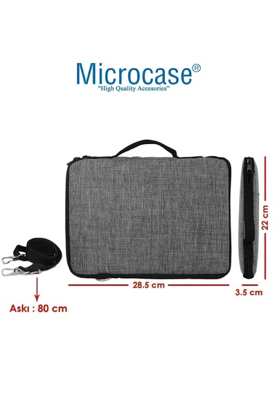 Microcase Huawei Matepad 11.5 S 2026 İle Uyumlu Gri Çanta + Türkçe Bluetooth Klavye + Mouse + Standı - Beyaz Al5163