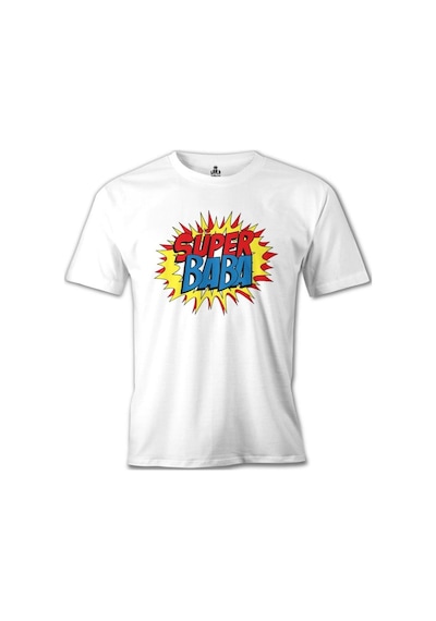 Süper Baba Beyaz Erkek Tshirt