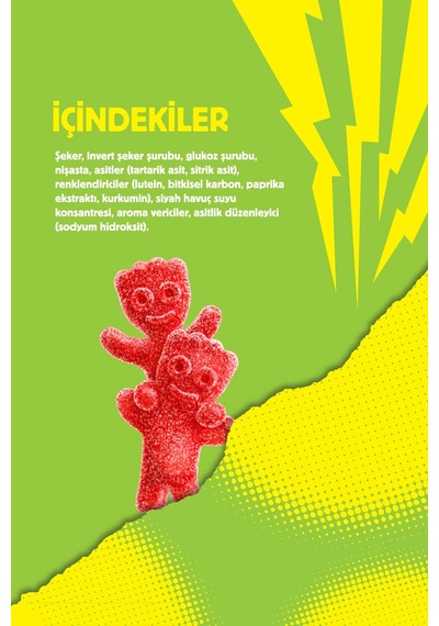Kent Jelibon Sour Patch Kids Karışık Meyve Aromalı Şekerleme 24 x 80 G