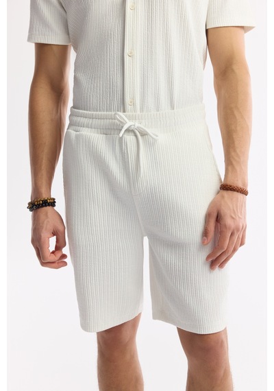 Avva Erkek Ekru Beli Lastikli Bağcıklı Pamuklu Örme Regular Fit Şort A51y3617 Avva Erkek Ekru Beli Lastikli Bağcıklı Pamuklu Örme Regular Fit Şort A51y3617