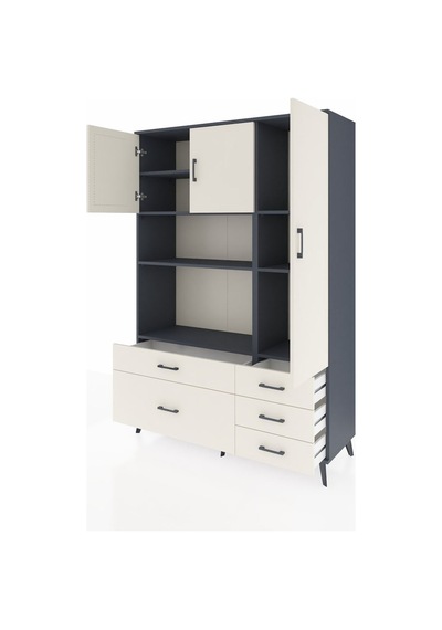 Hyperion Dolap 7 Raflı 5 Çekmeceli 3 Kapaklı 132x44x195 Antrasit-aytaşı/aytaşı Aytası/aytası Hyperion Dolap 7 Raflı 5 Çekmeceli 3 Kapaklı 132x44x195 Antrasit-aytaşı/aytaşı Aytası/aytası