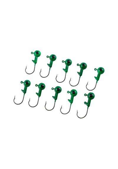 Jighead - Zoka - Kurşunlu Olta İğnesi - Xh-a 02 - Yeşil - 21 Gr - 10 Adet