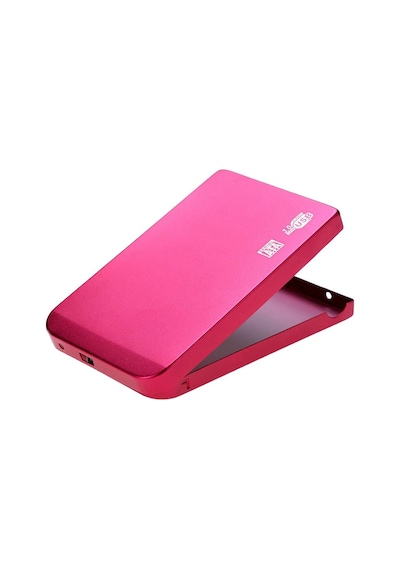 Wozlo 2.5 Sata Harddisk Kutusu - Ultra Slim Alüminyum Gövde Hdd Kutu - Vidasız Montaj - Pembe