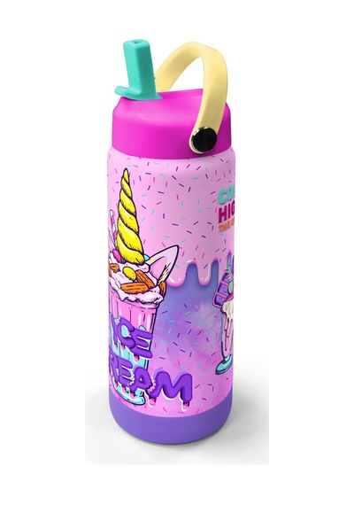 Coral High Mor Milkshake Dondurma Katlanır Ağızlıklı Çelik Termos 650 Ml 38378 Mor - Açık Pembe
