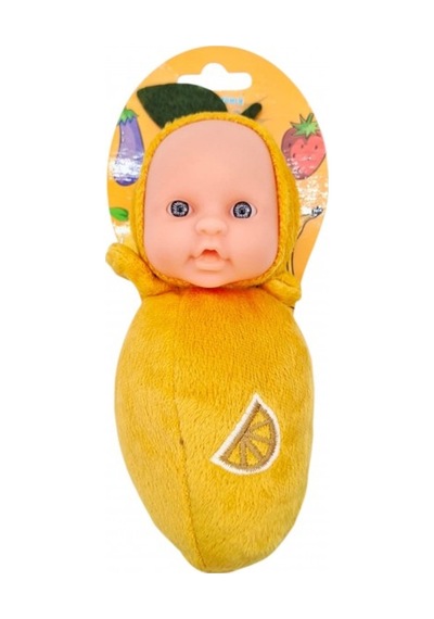 Askılı Meyve Kostümlü Bebiş Bebek 4'lü Set Peluş Meyve Tasarımlı Mini Oyuncak Bebekler