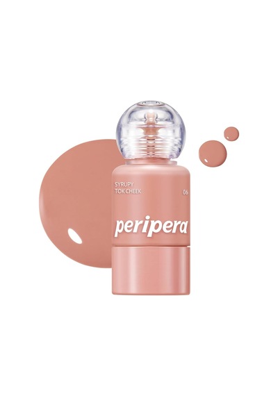 İnce Yapılı, Ciltle Bütünleşen, Pigmentli Likit Allık Syrupy Tok Cheek 06 Nutty Milktea Çok Renkli