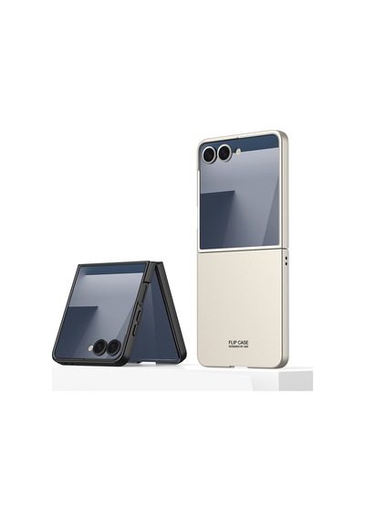 Galaxy Uyumlu Z Flip 7 Kılıf Pazarplus Sert Kıpta Kılıf Siyah