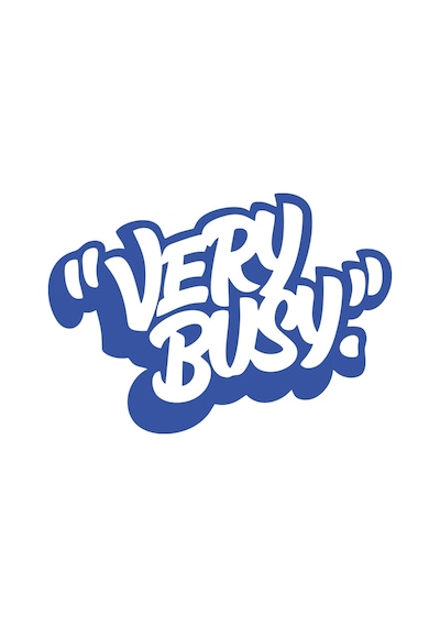Very Busy Araba Sticker 17x17 Cm Mavi