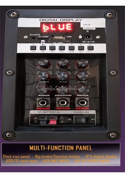 Lt-912 Süper Bass Şarjlı Çift Mikrofonlu Hoparlör Karaoke Sistemi 100w Taşınabilir Parti Box