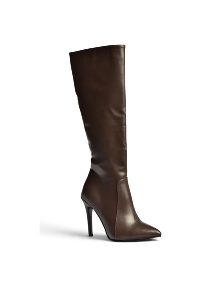 Fox Shoes N372530109 Kahverengi İnce Topuklu Kadın Çizme
