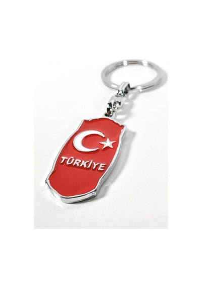 Kırmızı Ay Yıldız Ve Türkiye Yazılı Metal Anahtarlık Milli Sembollerin Şık Yorumu Çok Renkli