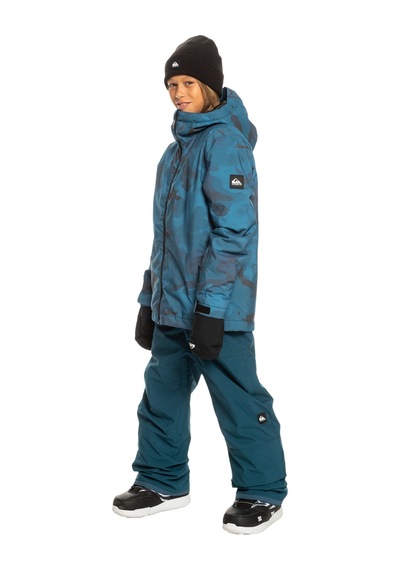Quiksilver Mission Printed Youth Erkek Çocuk Mavi Snowboard Ceketi Bsm5