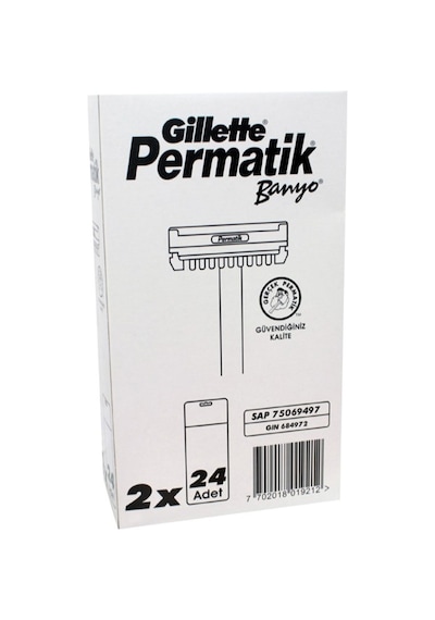 Gillette Permatik Banyo Kullan-At Tıraş Bıçağı 2 x 24'lü