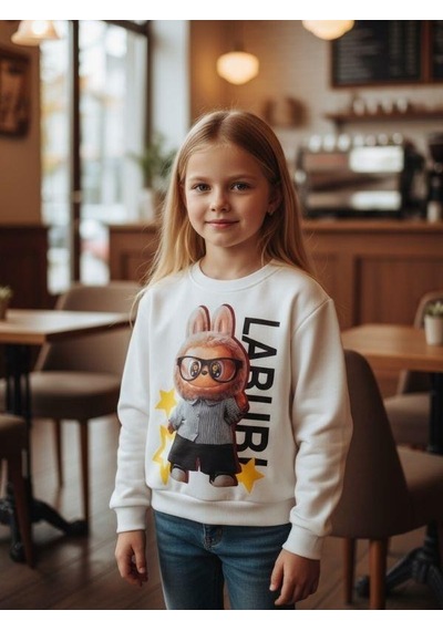 Kız Çocuk Pamuklu Baskılı Karakter Baskılı Tasarım Sweatshirt-16400 Ekru Kız Çocuk Pamuklu Baskılı Karakter Baskılı Tasarım Sweatshirt-16400 Ekru