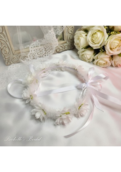 Çiçekli Kurdeleli Bride Taçı Bekarlığa Veda Parti Aksesuarı Çember Taç Diğer
