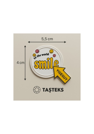 Yumuşak Silikon Ütülenebilen Veya Sticker Olarak Kullanılabilen Smile Patch Modeli