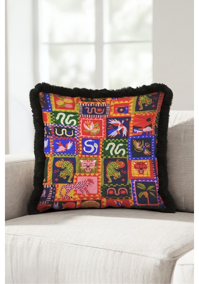 Egzotik Patchwork Saçaklı Yastık Kılıfı-maksimalist Etnik Turuncu Mavi Siyah Püsküllü Kırlent Kılıfı Buzlu Atlas Aura Egzotik Patchwork Saçaklı Yastık Kılıfı-maksimalist Etnik Turuncu Mavi Siyah Püsküllü Kırlent Kılıfı Buzlu Atlas Aura
