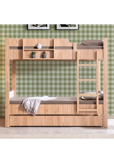 Ranza, Asya Ayrılabilir Yavrulu Ranza, Ceviz - Beyaz + 3 Adet Comfort Yatak 90 X 190 CM Ranza, Asya Ayrılabilir Yavrulu Ranza, Ceviz - Beyaz + 3 Adet Comfort Yatak 90 X 190 CM
