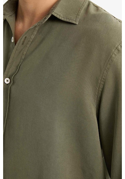 Defacto Regular Fit Twill Uzun Kollu Gömlek G0406ax25aukh438 Haki
