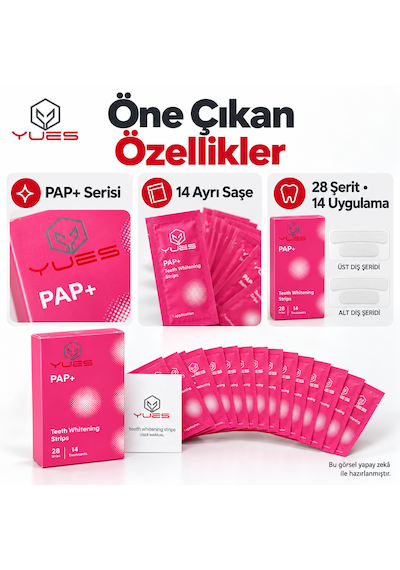 Yues Pap+ Diş Beyazlatma Bandı 28 Şerit 14 Uygulama