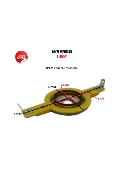 Oto Dome Tweeter Mebranı 1 Adet 10Cm Uyumlu Tamir Kit